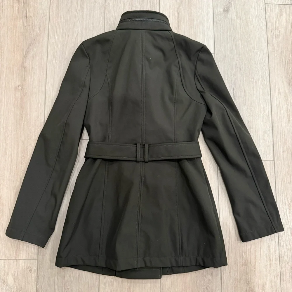 MICHAEL KORS - Women's Green Asymmetric Belted Jacket - Size XS - Picture 2 of 10